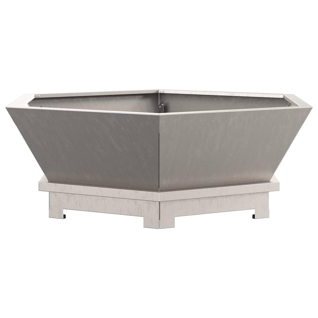 Brasero marrón de acero resistente a la intemperie, 75 x 75 x 28 cm, independiente para exterior terraza y jardín, ideal para calidez, llama y noches acogedoras al aire libre