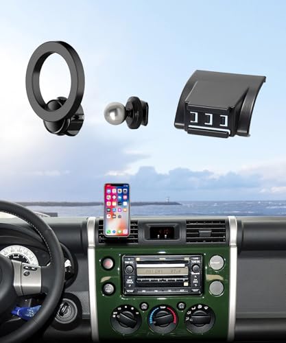 MaserWeller Car Phone Holder for Toyota FJ Cruiser 2007-2014 Accessories 360 Rotation Phone Mount Compatible with MagSafe Cell Phone Holder Does Not Affect Air Vent