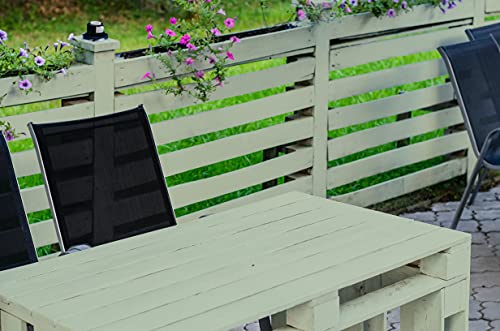 biancoGarden Verde Salvia (Salbeigrün) Kreidefarbe für den Außenbereich (1 Liter) – Verschönern Sie Garten, Fenster und Außentüren ohne Schleifen oder Nachbehandlung