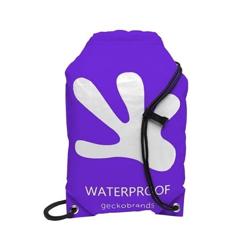 Image of geckobrands Embark 10L Drawstring Backpack - Waterproof, Lightweight Dry Bag for Beach, Hiking, and Light Water Activities
