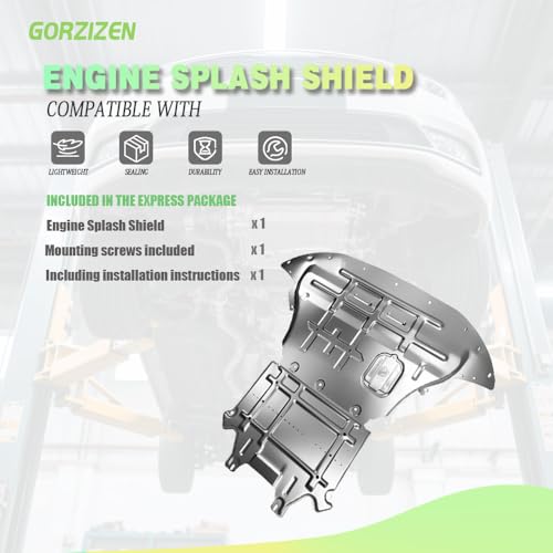 Image of Alloy Steel Engine Splash Shield Fit for Audi Q5 2009-2017 Heavy Duty Front Skid Plate for 2010-2017 SQ5 Radiator, Engine & Transmission w /Screw Hardware,Service Holes & Vent Design