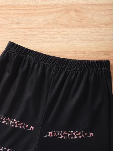 Image of NEW 8-12 Years Girls Summer Outfits 2 Piece Set Trendy Print Top & Stretchy Shorts Casual Playwear