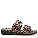 Vionic Women's Indulge Dessie Slipper - Ladies Comfortable Cozy Adjustable House Slippers with Concealed Orthotic Arch Support Leopard 8 Medium