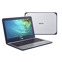ASUS Chromebook C202XA Rugged & Spill Resistant Laptop, 11.6″ HD, 180 Degree, MediaTek 8173C Processor, 4GB RAM, 32GB Storage, MIL-STD 810G Durability, Blue, Education, Chrome OS, C202XA-YB04-BL