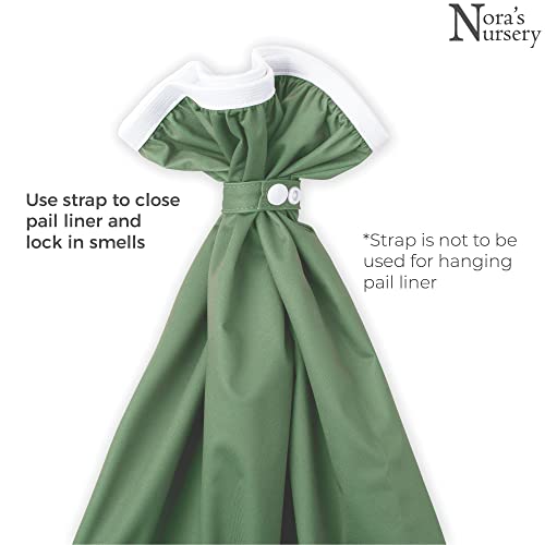 Nora's Nursery Pail Liner For Cloth Diapers - Reusable And Washable - Fits All Standard Diaper Pails - Waterproof Pail Liner With Strap For Diaper Pails, Laundry & Kitchen Garbage Cans (Garden - 2 Pk) #TOP2