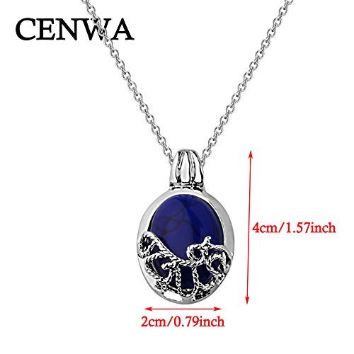 CENWA Vampire Vervain Charm Necklace Vampire Fans Gift Halloween Jewelry2