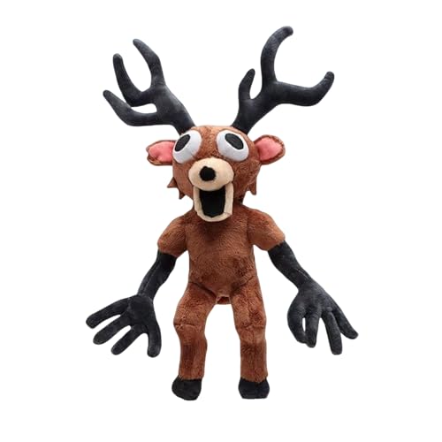 PLUSHCEWT 99 Nächte im Wald Vielschichtiger Antagonisten Plüsch Weiches Kuscheltier Faszinierender Waldbewohner Emotionales Geschenk für Fans von Fantasy-Spiel und Antagonisten (Elch 35 cm)