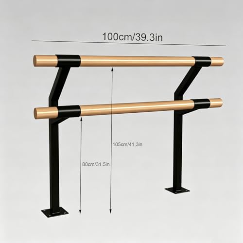 Ballet Portátil De La Barra De Ballet De Doble Altura De Madera Sólida De La Danza De La Estabilidad Estabilidad Home Fitness Yoga Estiramiento Ejercicio Estudio Gym