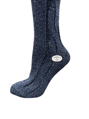 Sierra Socks Women's Thick Hiking Wool Socks (Navy, Large)