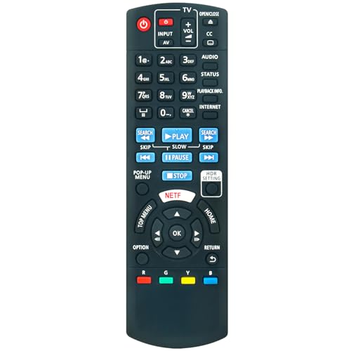 N2QAYB001206 Replacement Remote Control Applicable for Panasonic Blu-ray Disc Player DP-UB820 DP-UB820-K