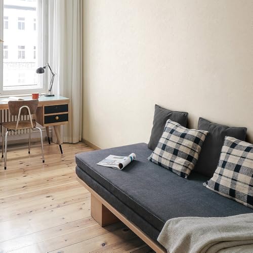 壁紙屋本舗 壁紙 生のり付き クロス 消臭 air refre ベージュ 無地 塗り壁風 漆喰風 リリカラ LV2616 幅92.5cm×30m 替刃付き 【受注生産品・キャンセル不可】