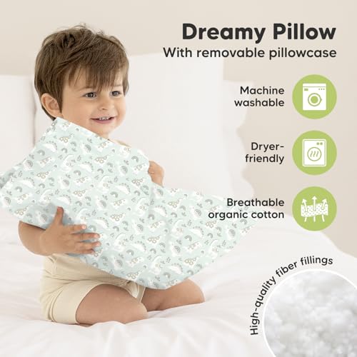 image for KeaBabies Toddler Pillow with Pillowcase - 13x18 My Little Dreamy Kids