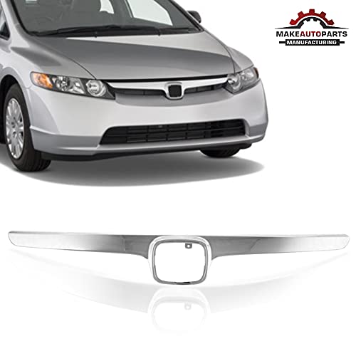 Make Auto Parts Manufacturing Front Grille Chromed With Emblem Provision For Honda Civic Sedan 2006 2007 2008 - HO1200172