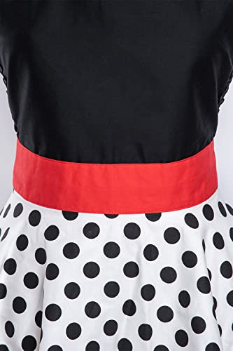 Alex Virtue Cute Retro Aprons For Women Girls Cooking Kitchen Cotton Sexy Long-Lasting Polka Dot Mother's Gifts (Balck Polka Dot) #TOP5