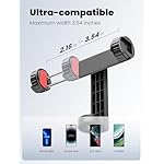 Phone Tripod Mount with 2 Cold Shoes, Smartphone Holder Adapter Rotatable Bracket with 1/4 inch Screw/Adjustable Clip for Video Live Streaming/Recronding - Image 3