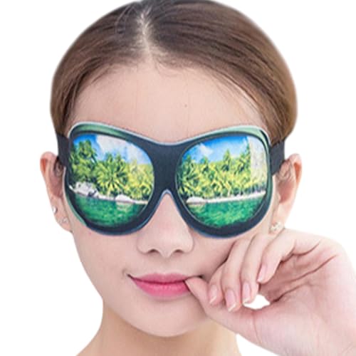 Sombra de ojos ciega para dormir, divertida sombra de ojos – Divertida sombra de ojos – Linda sombra de ojos transpirable, suave y acogedora sombra de ojos para viajes, vida cotidiana, camping
