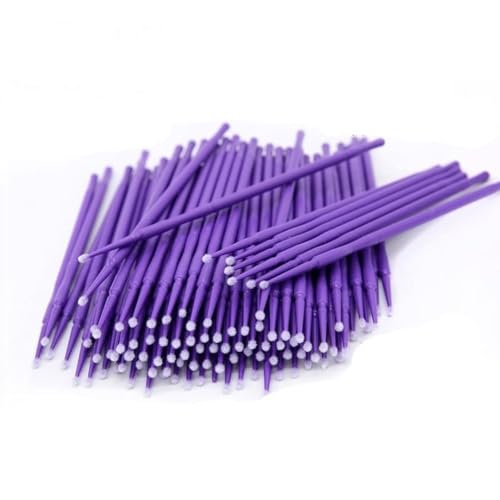 PARENCE.- Set de 100 limpiadores de precisión - Cabezal de algodón, Ideal para electrónica, joyería y Acabado - Longitud 9,5 cm - Práctico Bolsillo con Cremallera, Color Aleatorio