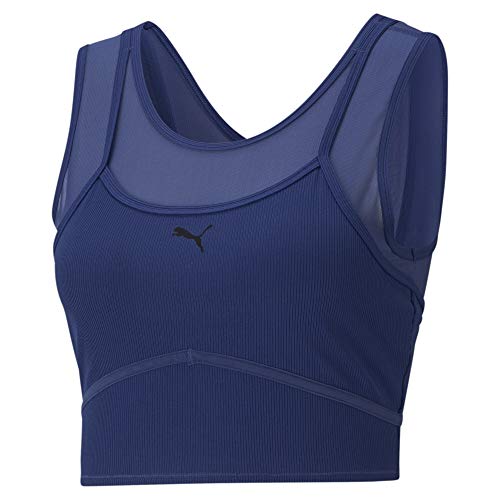 Preisvergleich Produktbild PUMA Damen STUDIO LAYERED CROP TOP Tanktop, Elektro Blue, L