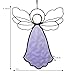 J Devlin Glass Art Purple Angel Ornament (ORN 303-3) - Handcrafted Stained Glass Holiday Decor for Christmas Tree and Home Display