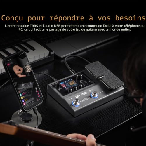 VALETON Processeur Multi-Effets avec 200+ Effets HD, Chargement IR/NAM, Looper 180s, Drums et BT GP-150 – vue 5