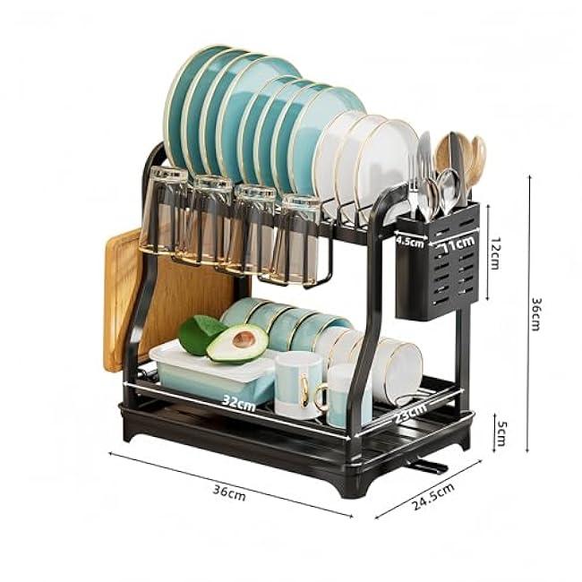 Premium Stainless Steel Dish Drying Rack - Fast Drying & Space-Saving Solution for Your Kitchen