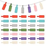 35 Stück Kabeletiketten Wiederverwendbar, Mehrfarbige Leer Beschreibbar Kabel-Etiketten 4 cm x 2 cm Schreibfläche Beschriftung Kabelmarkierung Zum Identifizierung Kabel Drähten Mehrfarbig