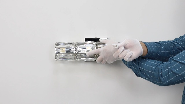 SAMTEEN Chrome Crystal Wall Sconce Modern 4-Light Crystal Sconces Wall Lighting Tube Shape Glass Wall Light Fixture for Bedroom Living Room Hallway Kitchen Bathroom Vanity Light - Image 8