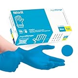 Farla Medical MediRange Nitrilhandschuhe M - Blaue Beständige Einmalhandschuhe...