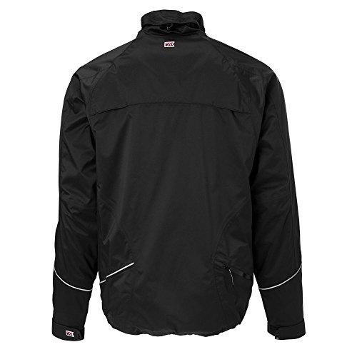 Cutter & Buck Men's Weathertec Golf Full Zip Lord Jacket Large Black