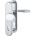 Produktbild HOPPE Haustür Eingangstür Wechselgarnitur VERONA - Ö-Norm Entfernung 88mm, silber eloxiert, Langschild Profilzylinder für Türstärke 42-47mm, ohne Kernziehschutz, Prüfung: RC2 nach EN 1906, 1 Stück Sicherheitsbeschlag