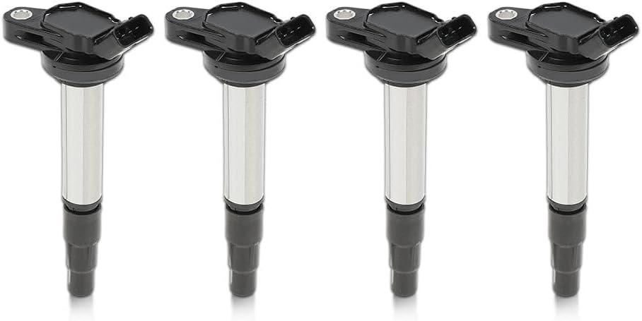 Ignition Coils 90919-02258 Denso 4Pcs Compatible with 1.8 L4| 2009-2019 Toyota Corolla, 2009-2014 Toyota Matrix, 2010-2015 Toyota Prius & 2012-2017 Toyota Prius V, 2008-2014 Scion XD