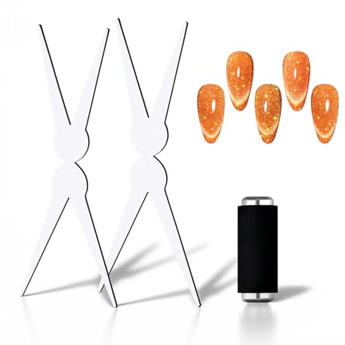 CHEMAILON Cat Eye Nail Magnet for Nails Set,Double-head French Nail