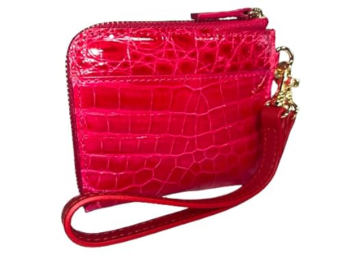 クロコダイル ミニ財布 L字 ファスナー レディース