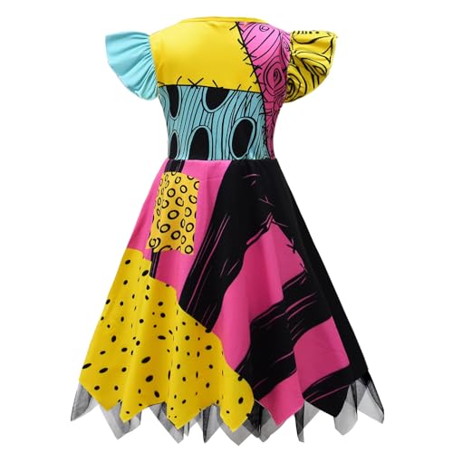 Disfraz completo Sally para niñas con peluca y medias miniatura 3