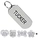 GoTags Pet ID Personalized Dog and Cat Tags. Stainless Steel. Custom Engraved with up to 8 Lines of Text. Front and Backside Engraving. Rectangle Shape Regular.