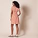 Amazon Essentials Women's Surplice Dress Dress, -Red, Floral Print, Medium