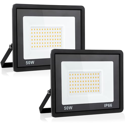 Fynokst 50W Faretto LED da Esterno, 5400LM Sovrilluminante Faro LED
