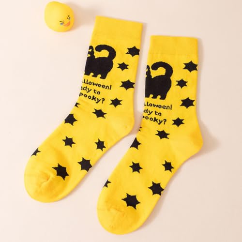 Funny Halloween Socks Womens Girls Novelty Crew Pumpkin Ghost Socks - image 4