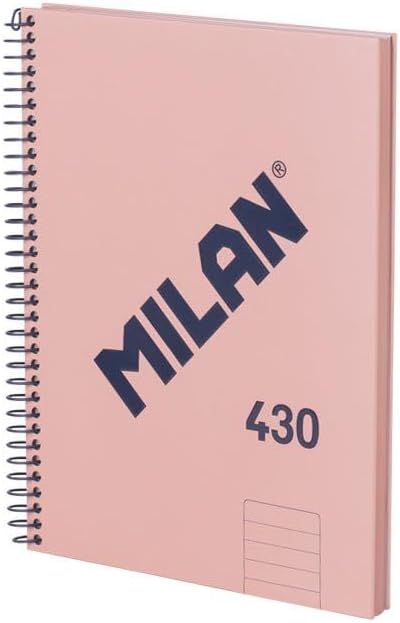 MILAN® A5 Hardcover Notebook - 7mm Lined Paper - 80 Sheets 95gsm - 430 Collection - Pink