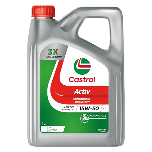Castrol Activ 15W-50 4T 4 Stroke Motorcycle Engine Oil 4 Litre