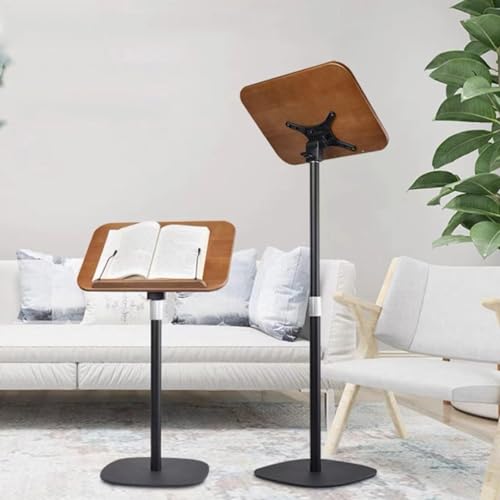 Image of Portable Lectern Stand - Adjustable Lifting Podium with Inclined Reading Surface for Churches & Events, Easy Assembly Floor Standing Desk for Public Speakingcm(B-19.666.9In)