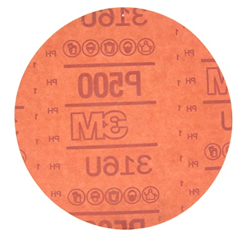 3M Hookit Red Abrasive Disc, 01191, 6 in, P500 by 3M - Used condition - Image 2