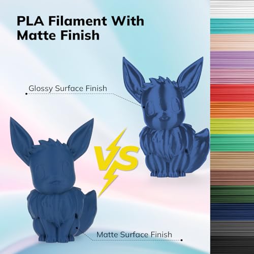 Image of AMOLEN Matte PLA 3D Printer Filament, Navy Blue PLA Filament 1.75mm with Smooth Finish, 3D Printing Filament for Most FDM 3D Printers, Dimensional Accuracy + /- 0.02mm, 1kg Spool (2.2lbs)