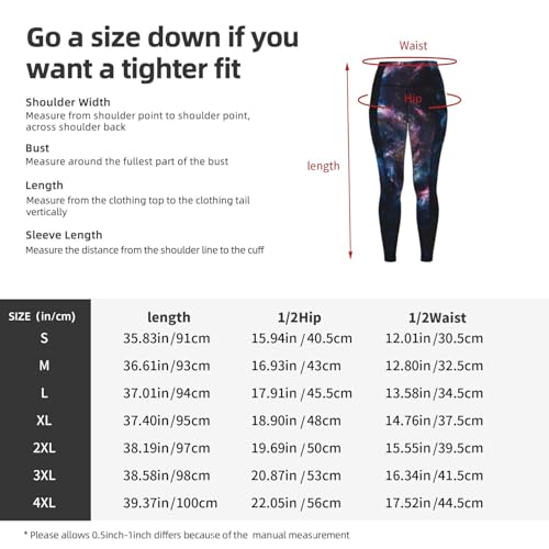 Leggings para correr con control de abdomen y bolsillos elásticos de galaxia 5