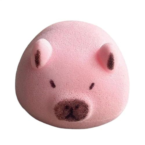 漫画バススポンジ、シャワースポンジ,シャワーボディスクラバー - 女性のための水散水男性の男の子の女の子、洗濯顔、食器洗い、掃除テーブル、メガネのためのカピバラのバスボール