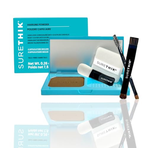 SURETHIK 4-in-1 Premium Hairline Powder Kit - Conceal Thinning Hair,