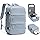 Mochila Viaje Cabina Avion 40x20x25 compatible con Aerolineas– Maleta Cabina con apertura 180°, puerto USB y compartimentos organizados – Mochila Viaje ligera impermeable Mochila Mujer (Celeste)