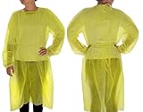 Dealmed Yellow Isolation Gown – Disposable Medical Gowns, Latex-Free, Perfect for Hospitals, Medical Facilities, and Physicians’ Offices (Pack of 10)