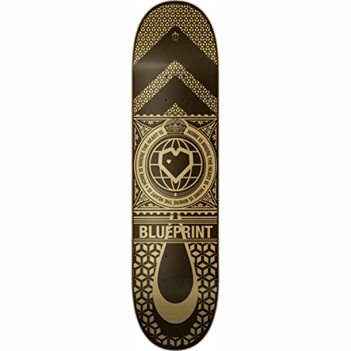 Centrano Home Heart Skateboard Deck Schwarz/Gold 8.125