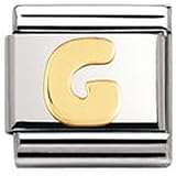 Geschlecht: Damen Nomination Composable Classic Buchstaben Edelstahl und 18K-Gold (G) 030101